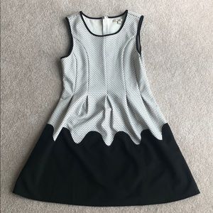 Black and White Skater Dress
